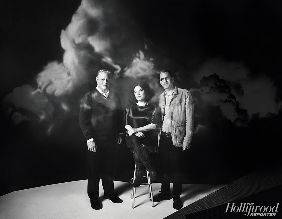 Shot at Quixote Al Gore Bonni Cohen and Jon Shenk by Koury Angelo for The Hollywood Reporter