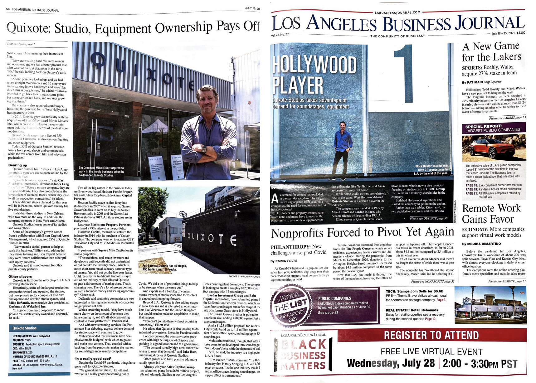 Los Angeles Business Journal:Hollywood Player